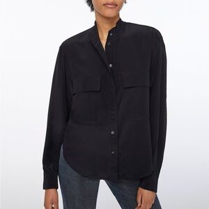 Frame Silk Clean Safari Shirt Size Medium